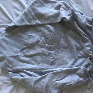 Adidas Trefoil Grey Hoodie Sweatshirt Embossed